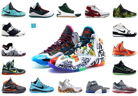 lebron james all shoes list.